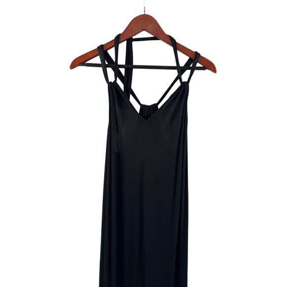 Cabi Black Sleeveless Strappy Maxi Dress M Made In China - Picture 1 of 5